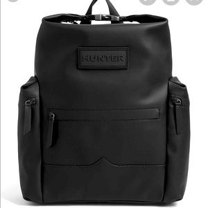 Hunter rubberized backpack in black